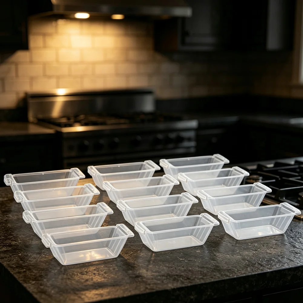Square Oil Cups for Range Hoods 10 Pack White Grease Trap Filters Compatible with Standard Ducted and Ductless Models