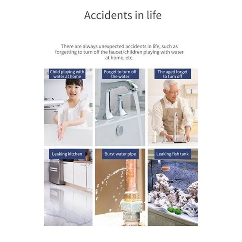 A25P Tuya Smart Zigbee Water Sensor Trio - Leak And Flood Alarm System, Must Have Zigbee Gateway For Operation