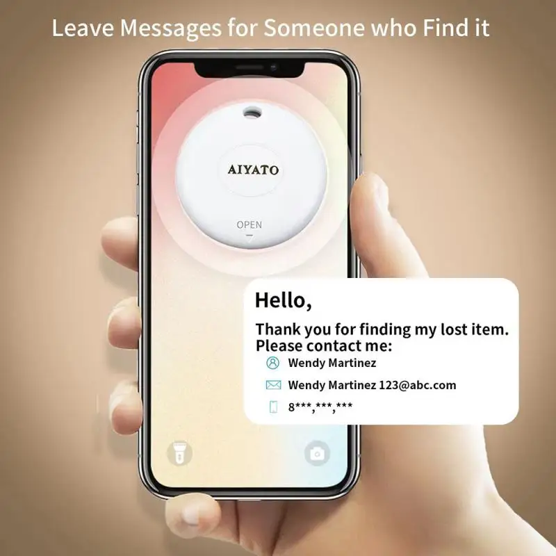 AIYATO Smart GPS Air Tag Mini Tracker Bluetooth Smart Tag Child Finder Pet Car Lost Tracker per il sistema Apple IOS Trova la mia APP