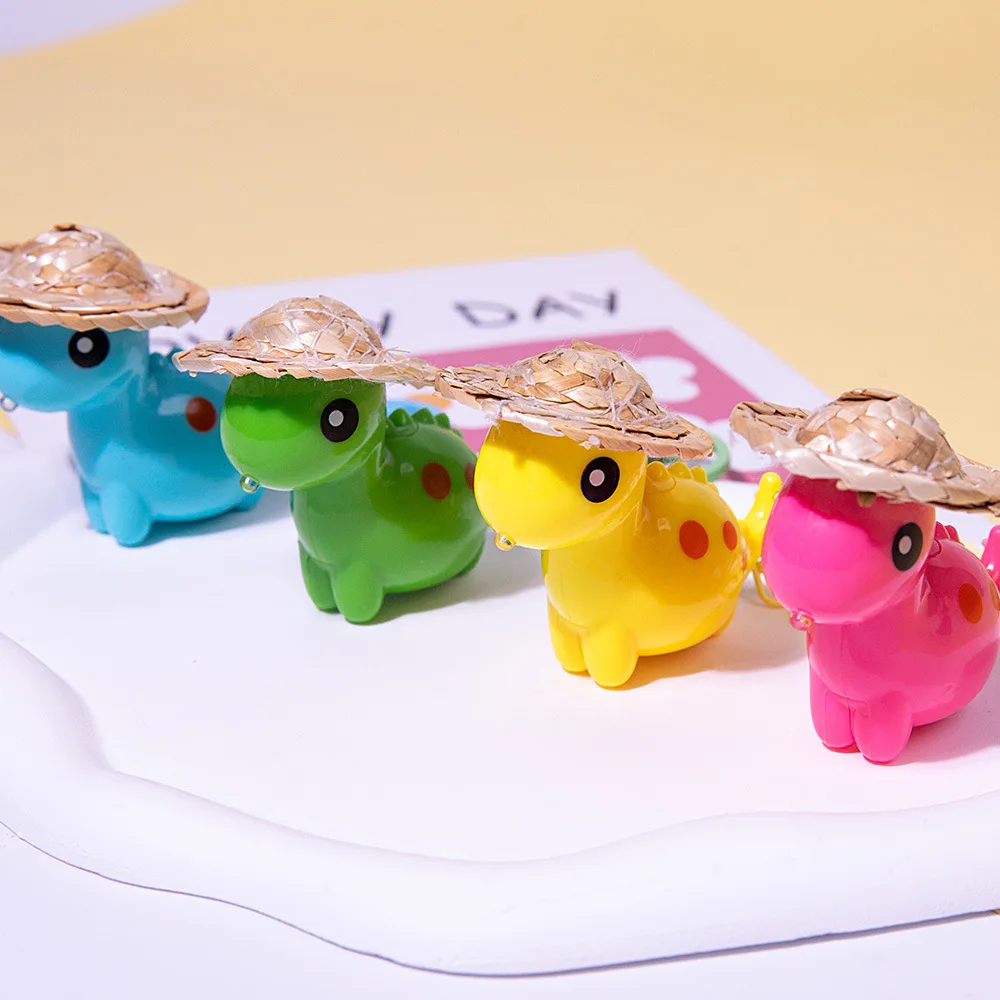 Creative Cute Glowing Dinosaur Key Chain Cartoon Animals Keychain Pendant High Quality Pendant Keychain Ring Jewelry Gift