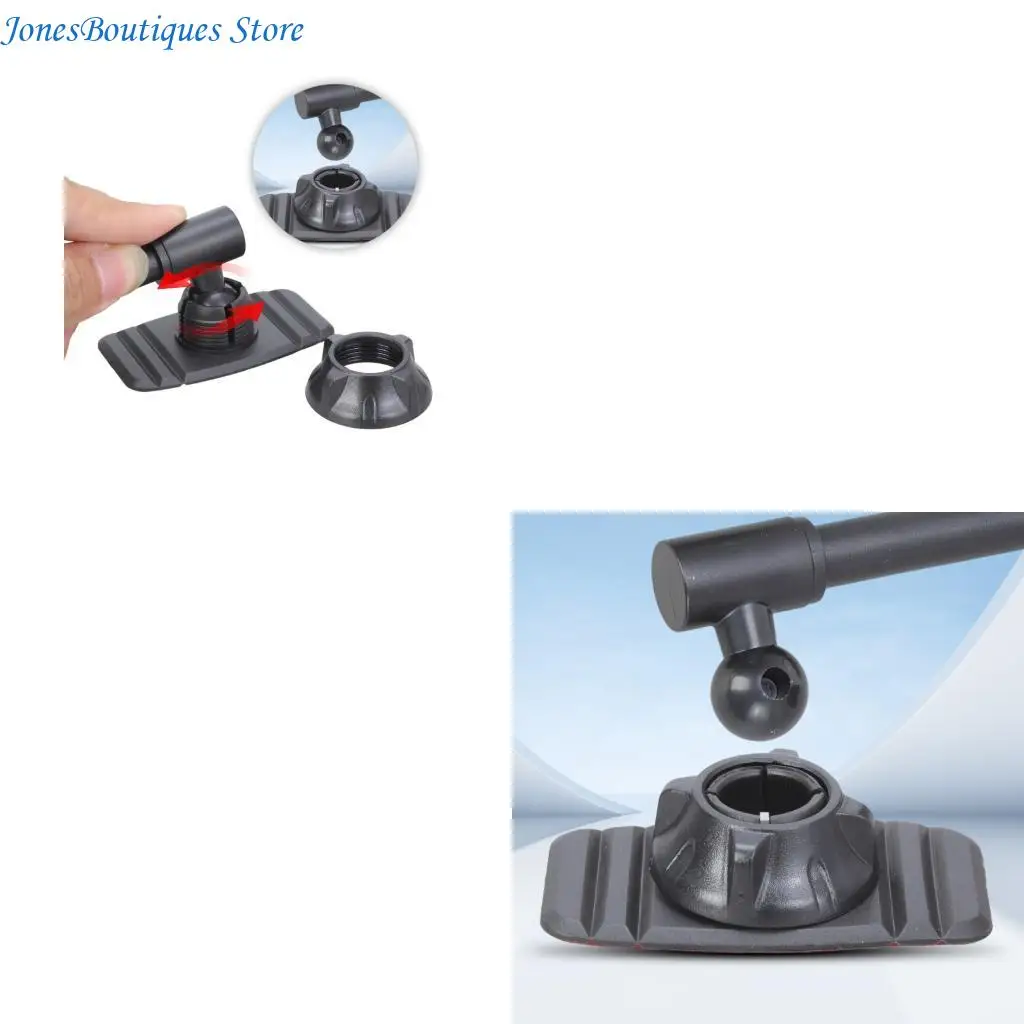 

Universal 17mm Ball Head Car Phone Mount Adhesive Base Stable Smartphone Holder Easy to Use for Dashboard Windshield W8KE