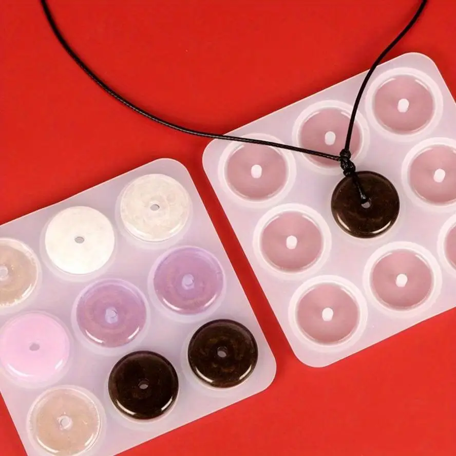 1 Pcs Bracelet Silicone Mold DIY Glass Imitation Jade Peace Buckle Pendant Dropping Mold Bracelet Accessories Silicone Mold
