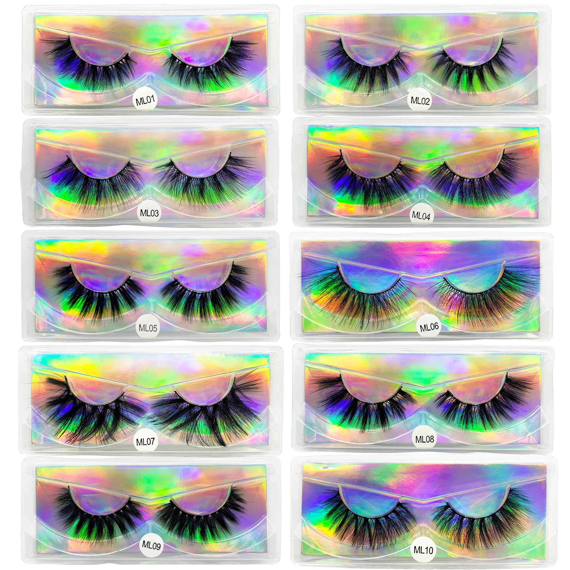 Faux Mink Lashes Wholesale Wispy Natural 3d Mink Lashes Bulk Wholesale Fluffy Dramatic Fake Eyelashes Make Up Faux Cils Lash