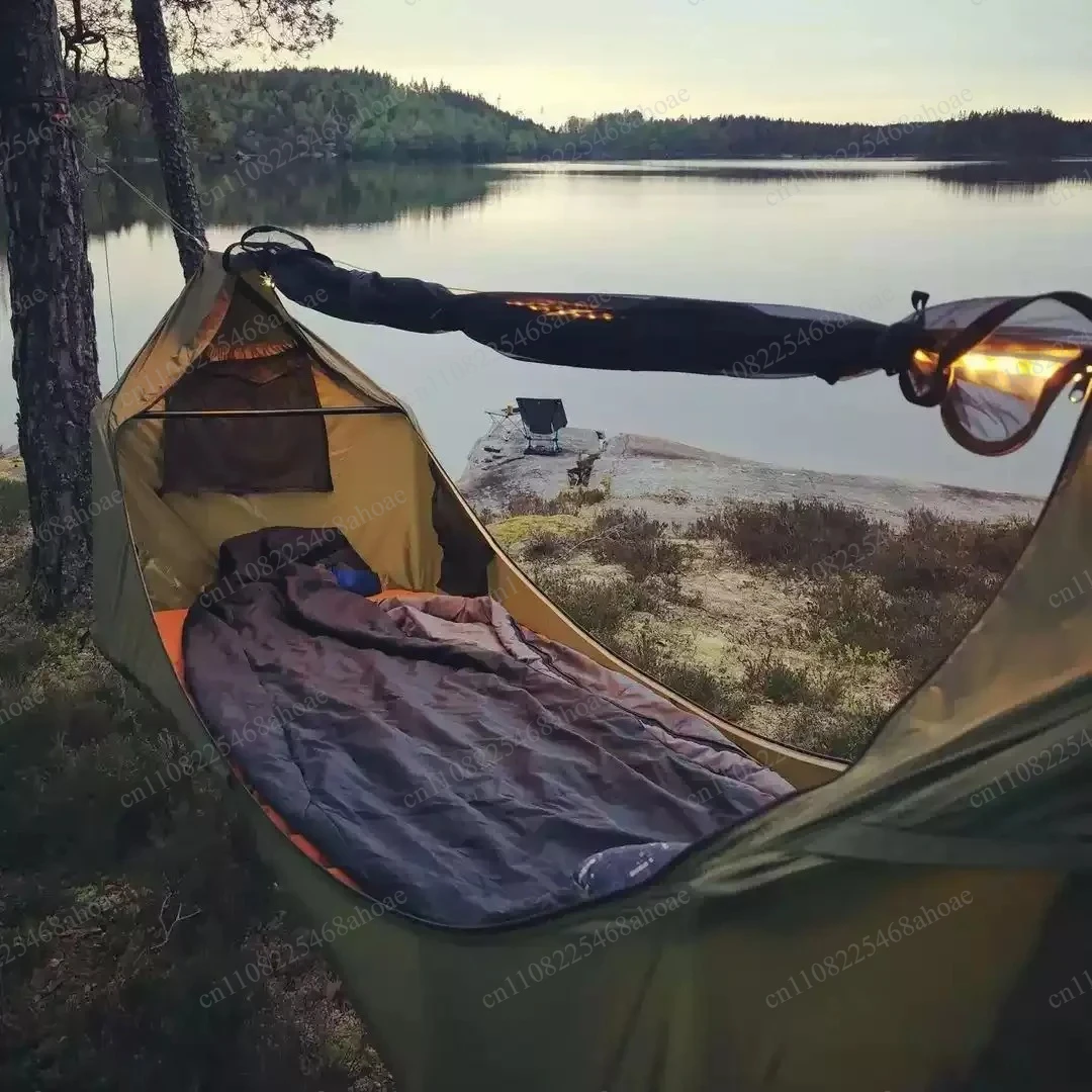 เปลญวนกันน้ำพร้อมหลังคา ที่นอน - Camping Hammock บทวิจารณ์และราคา