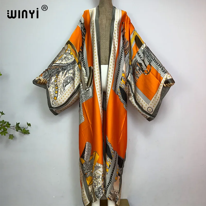 Kimonos Vrouwen Sukienka Gewaad Lange Mouw Vest Met Lange Mouwen Vrouwelijke Blouse Losse Casual Strand Cover Up Boho Jurk Blusas Party Kaftan