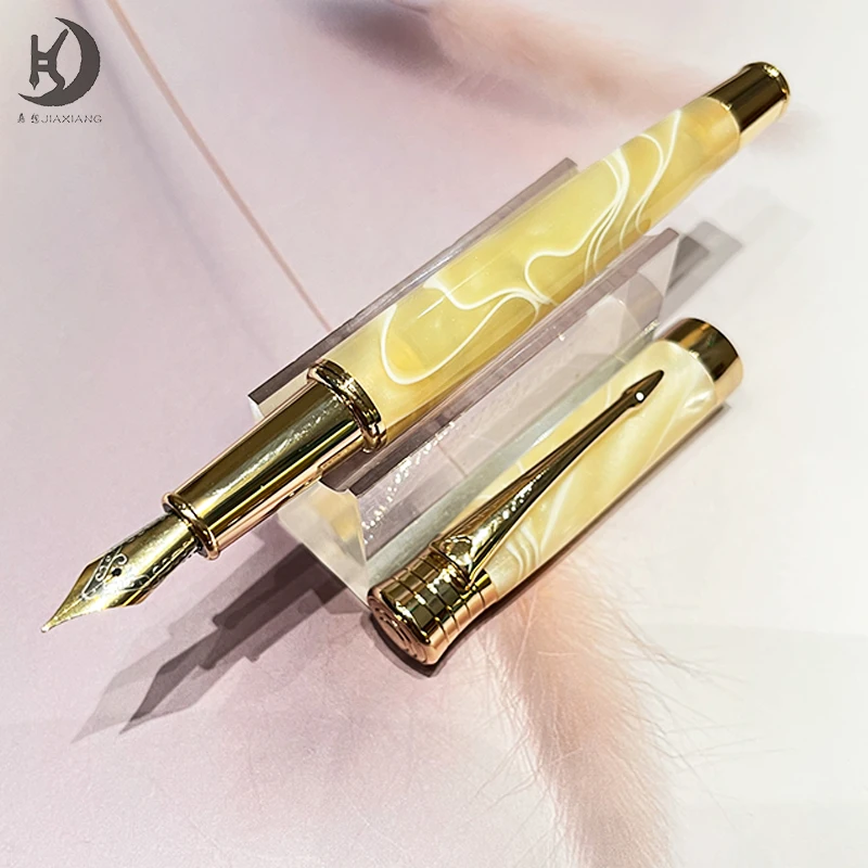 JX 988 Fountain Pen Blue Acrylic Resin /Metal Iridium 0.38mm Real