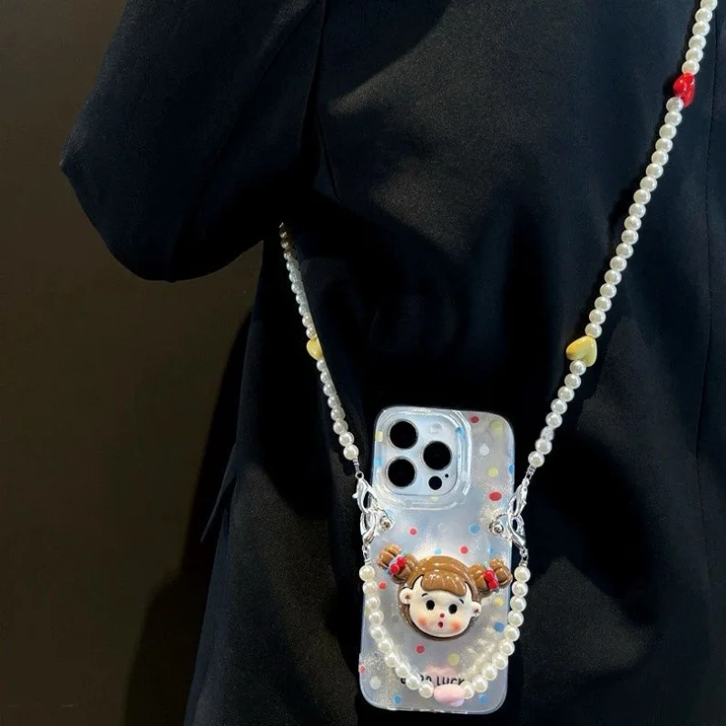 

Crossbody Necklace Cord Lanyards Bow Soft Case For iPhone 15 14 12 13 11 Pro Max X XR 7 8 plus Leather Wrist Silicone Cover