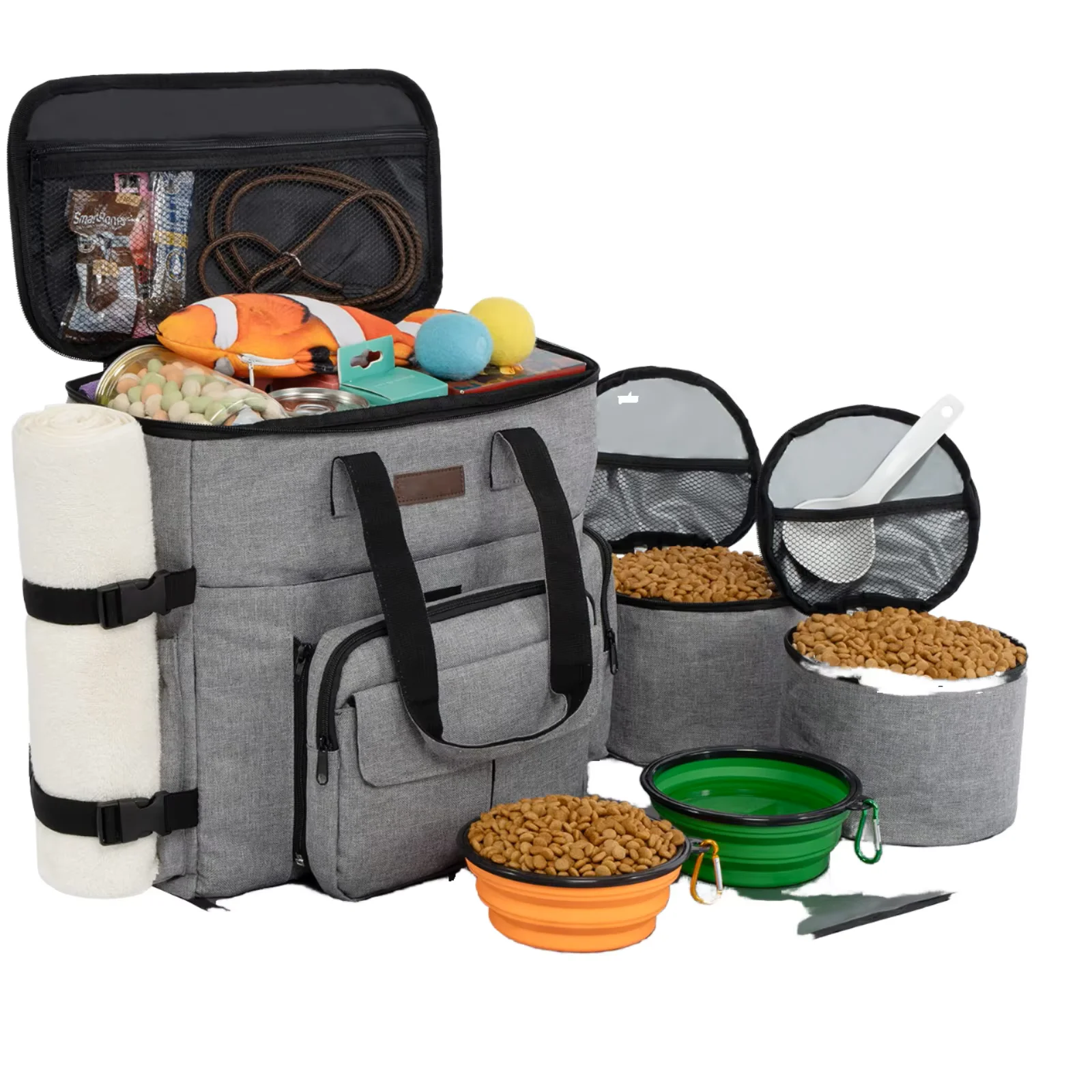 

Custom Cross-Border Fashionable Dog Cat Outing Carrying Storage Bag Pet Travel Backpack Zipper Closure Grain Storage Outdoor Buc