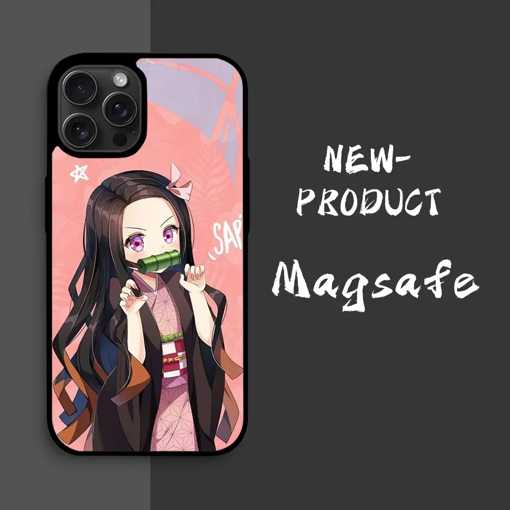 Demon Slayer Kamado Nezuko Phone Case For IPhone16 15 14 13 12 11 Pro Xs Max Mini XR X 7 8 Plus Luxury Mirror Hard Funda