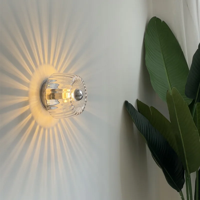 Simple Ancient Style Corridor Glass Wall Lamp Northern Europe Retro Personality Balcony Corridor Staircase Porch Wall Lamp