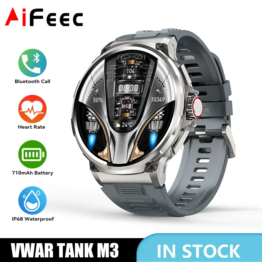 

Original VWAR Tank M3 Smartwatch 1.85 Inch Fitness Watches Bluetooth Call Military Smart Watch For Men Women 710mah Battery