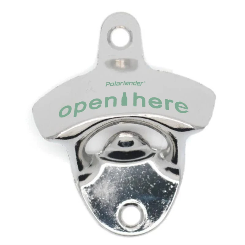 Decorative Wall Mount Bottle Opener Antique Silver Zinc Alloy with Mount Screws for Home Bar Restaurant Use