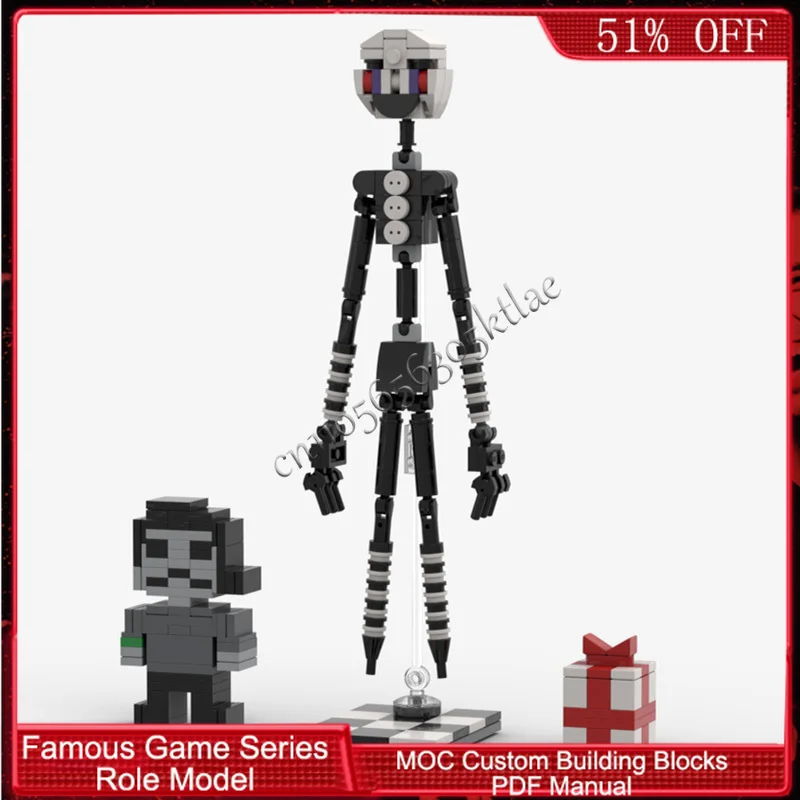 246-teiliges Beliebtes Spielcharakter-Serie Schnurpuppen-Bot MOC Anpassbare Modulare Bausteine Technologie DIY Montage-Spielzeug Geschenk