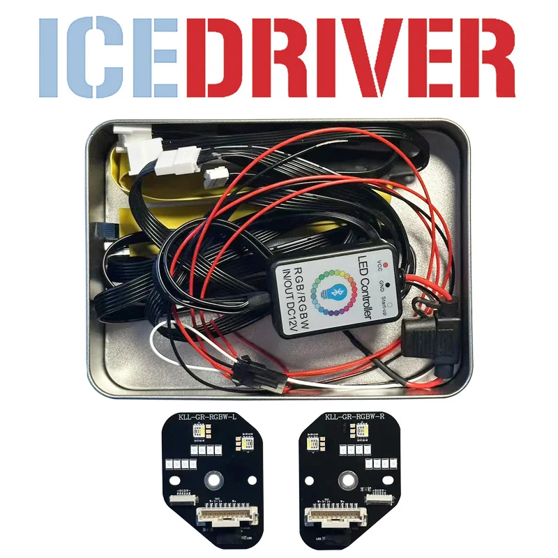 

Icedriver for Toyota GR Corolla RGBW DRL multicolor LED boards daytime running lights Red Blue Lemon Amber Yellow RGB