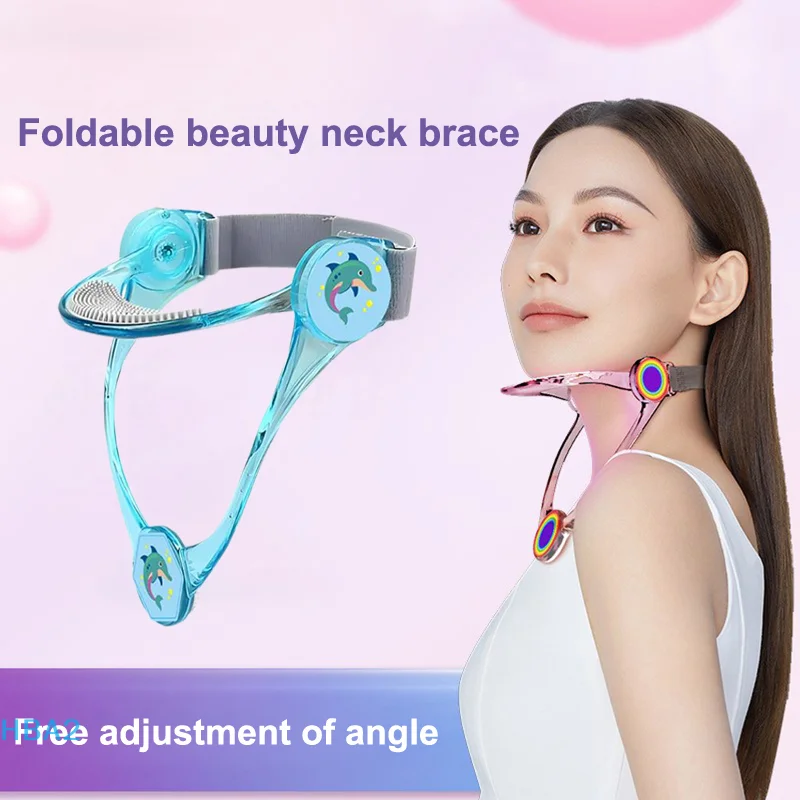 Adjustable Cervical Traction Device Neck Support Braces Decompressed Spine Posture Correction Pain Prevent Head Low Double Chin