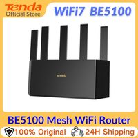 Tenda Router BE5100 Wi-Fi 7 Router Dual-Band 2.5GE Mesh Network 5 High-Gain Antennas Wifi Extender Signal Amplifier Booster