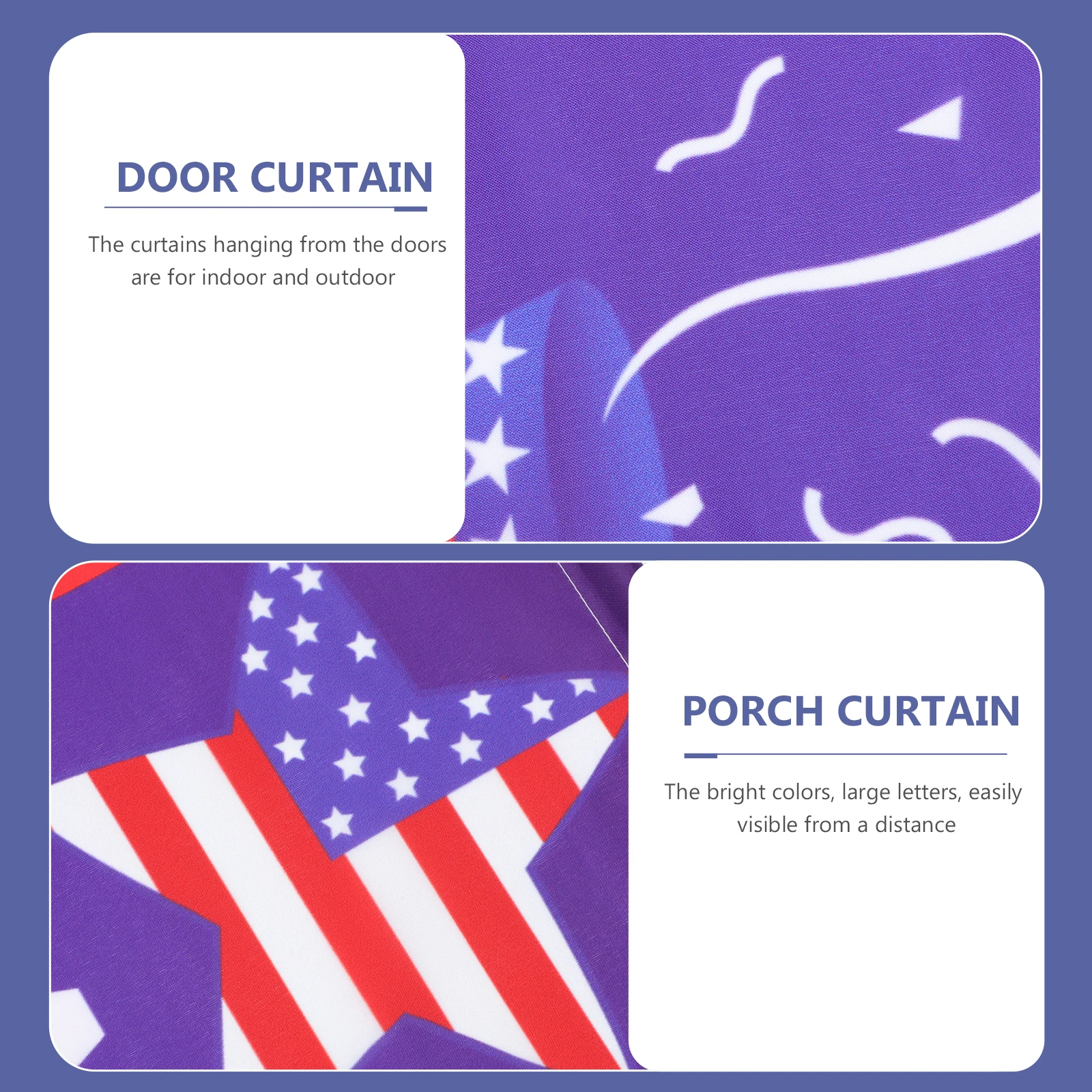 

Independence Day Couplets Patriotic Porch Banner Decoration Bright Colors Large Letters Polyester Material Easy Install Remove