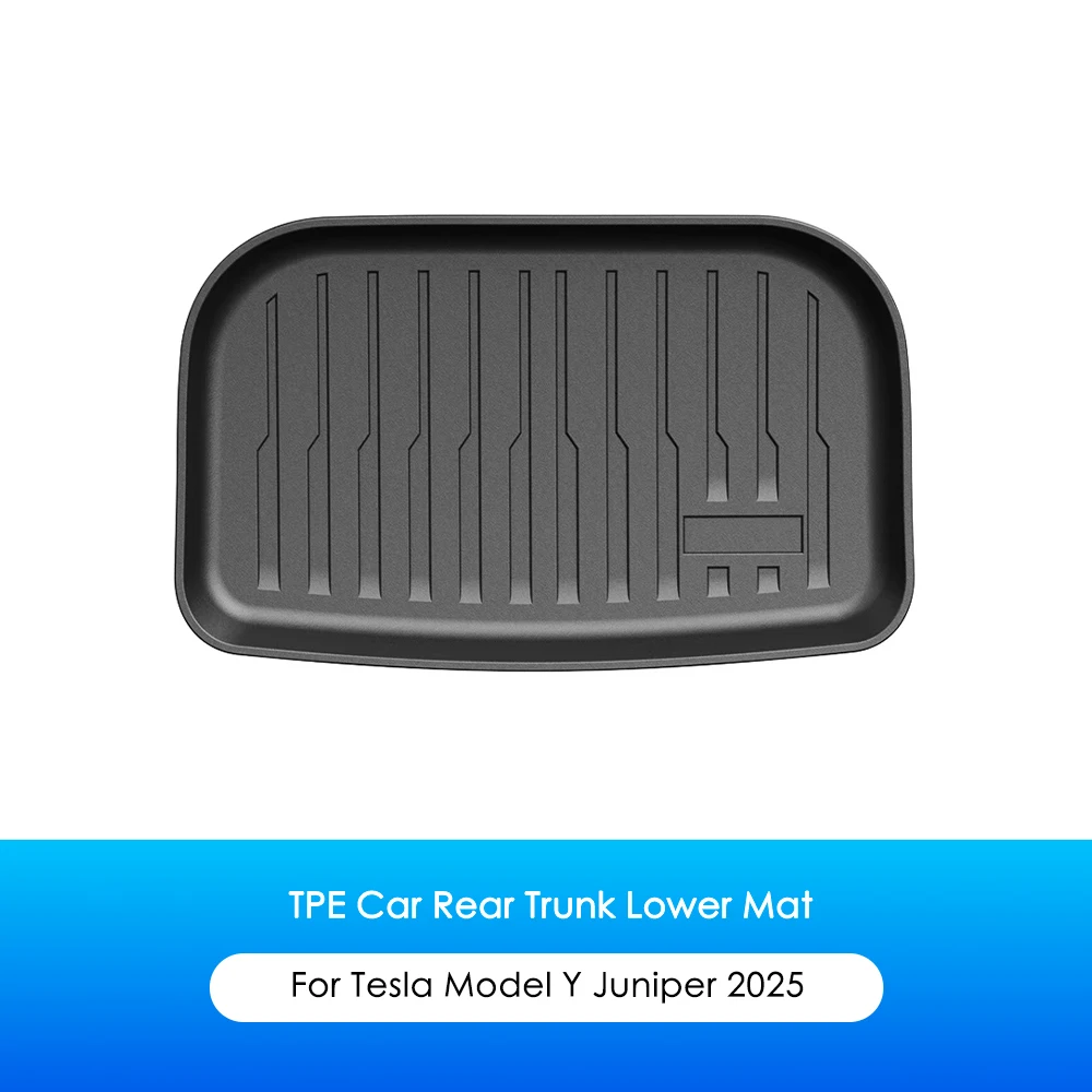 NeuFür Tesla ModelY Juniper2025 Vorne Hinten Stamm Matten Cargo Liner Wasserdichte Anti-slip TPE Pads Alle Wetter Innen Zubehör – Detail 6