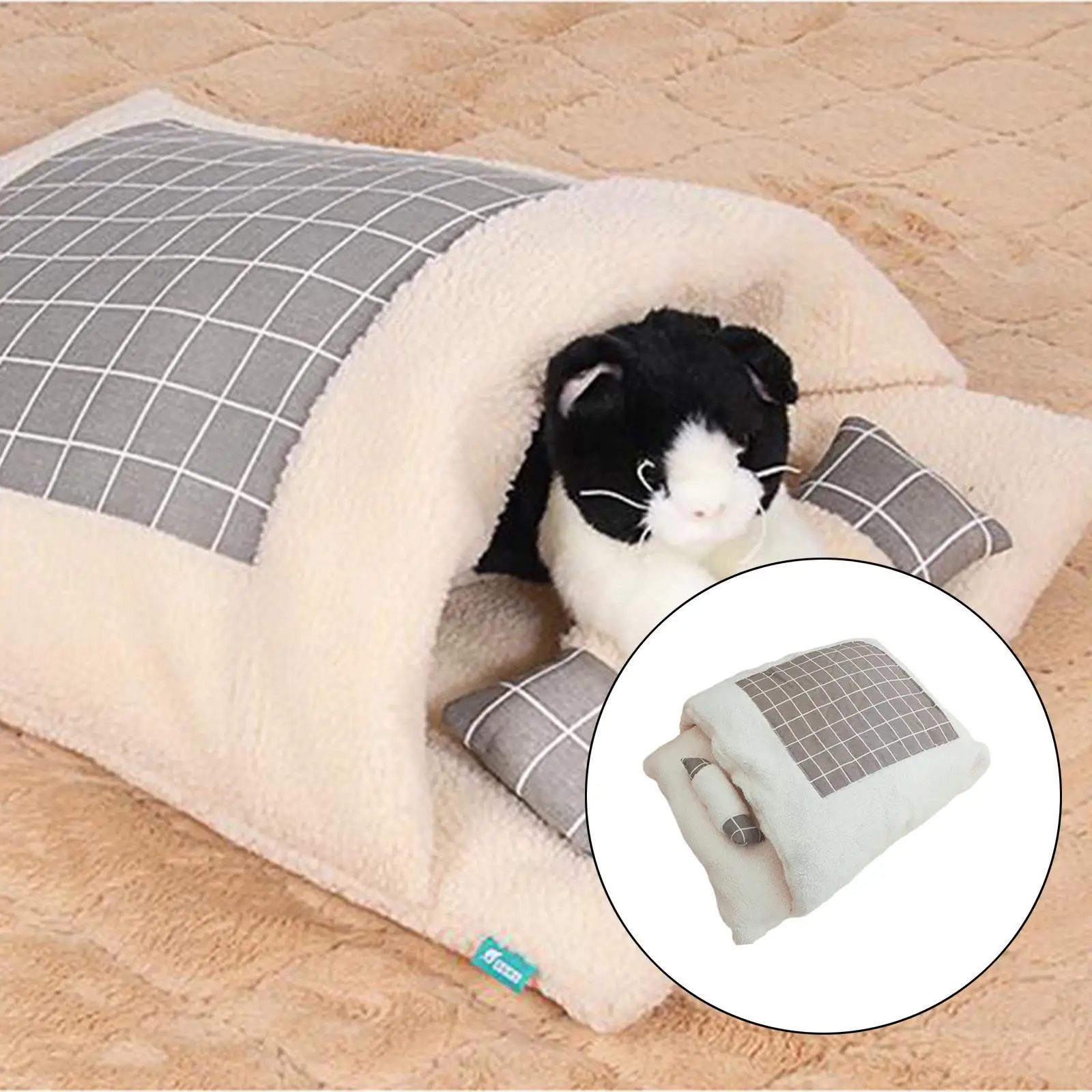 

Спальная кровать для кошек в японском стиле, клетка, теплое гнездо, хижина для собак, щенков, домашняя милая