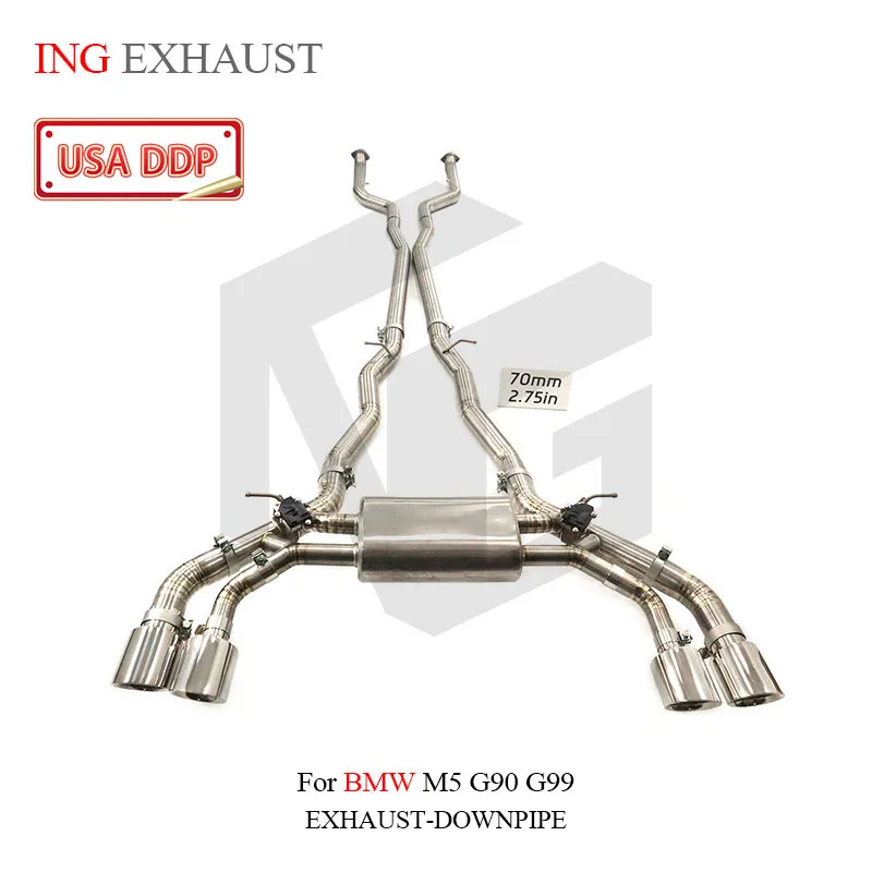 

ING High Performance Valve Catback Exhaust System for BMW M5 G90 G99 Competition System Remote Accessories Vehicle Parts