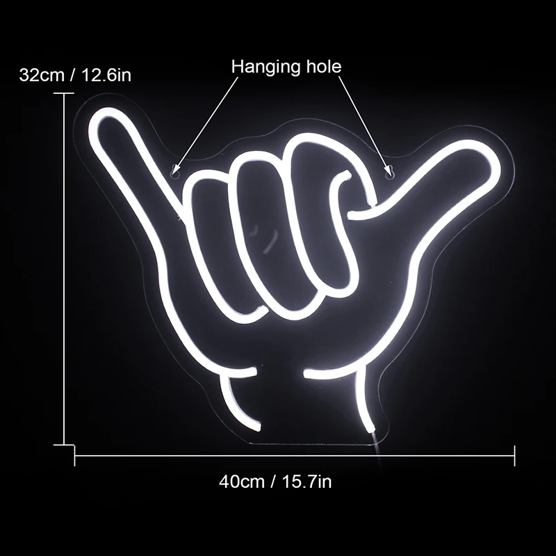 Gesture Encourage Praise Neon Sign Led Night Lights Wall Hanging Light For Sports Room Decor Club Wedding Party Bar Light