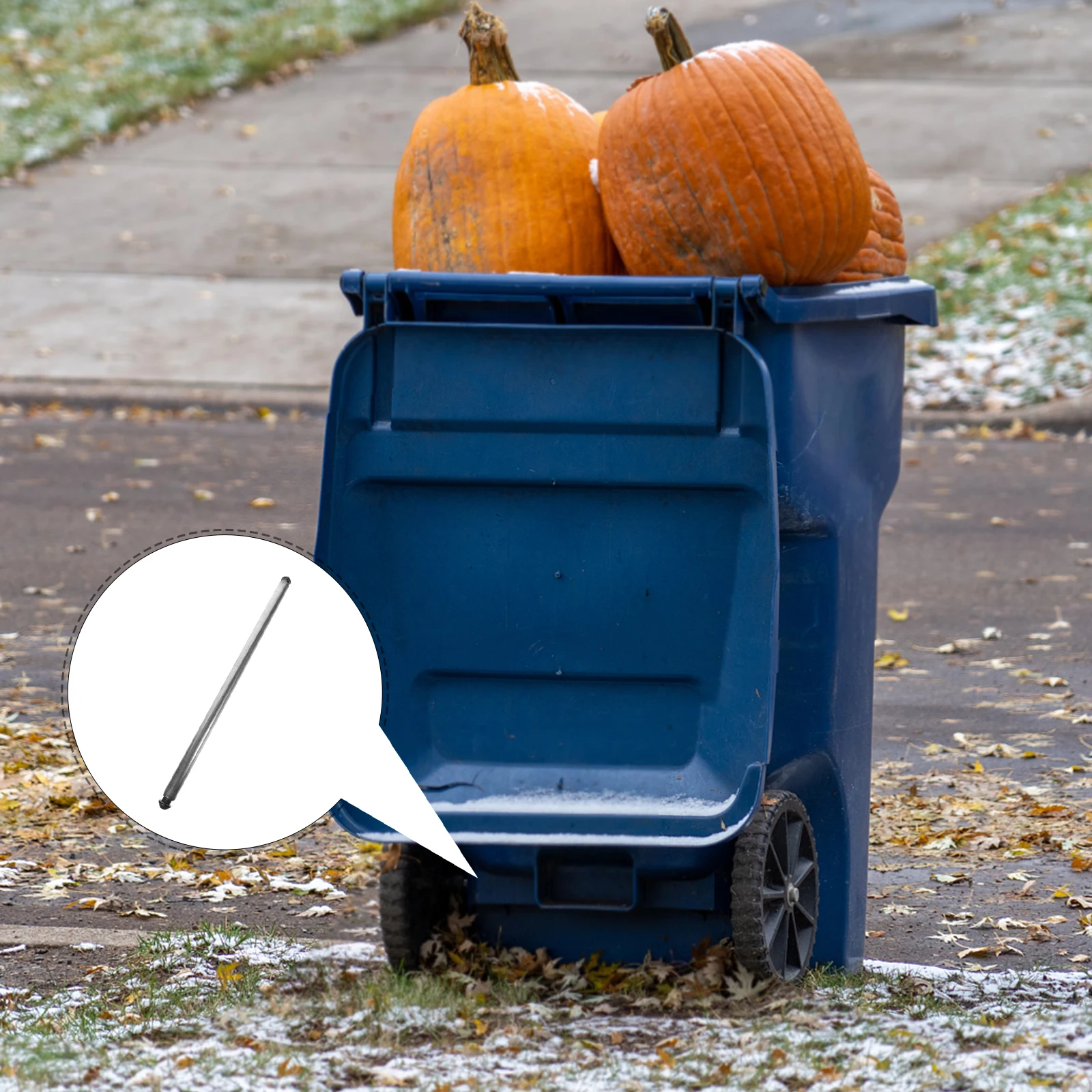 

Trash Can Wheel Axle 48cm White Core Iron Easy Replacement Sanitation Bins Garbage Containers Smooth Operation Reliable
