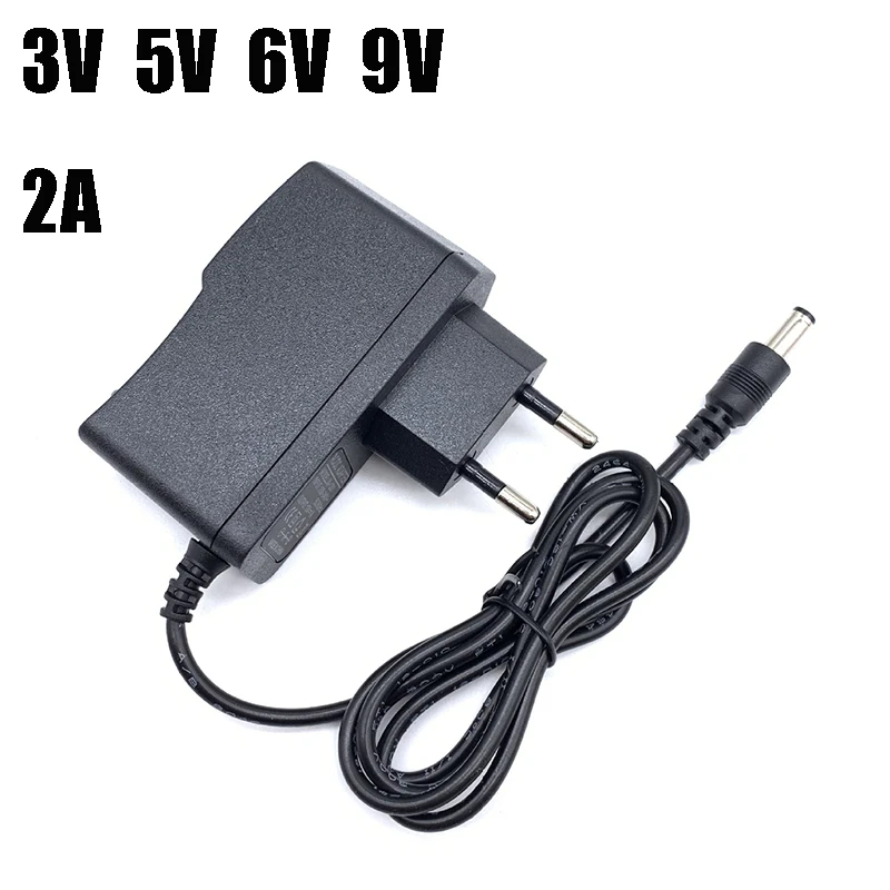 Power Supply 3V 5V 6V 9V 12V 14V 15V 18V 2A 2000mA AC DC Adapter Converter 5.5x2.1-2.5mm Charger For Monitor LED Light Strips