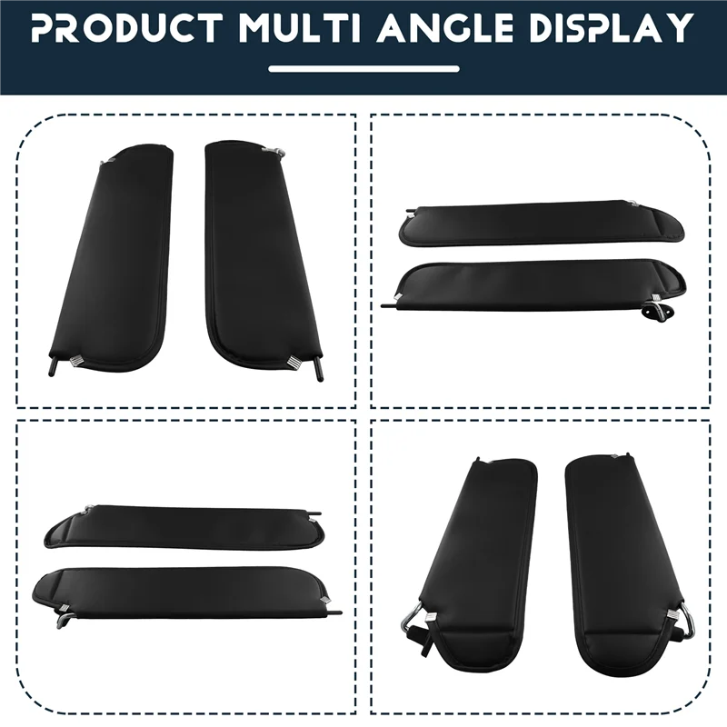 

A04E-Car Left Driver & Right Passenger Sun Visor Sunshade For Jeep Wrangler TJ 1997-2002 5EP34 LAZAE 5EP35 LAZAE