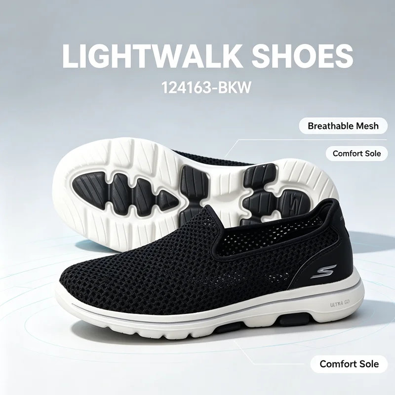 Skechers 124163-Bkw Womens Go - Women Shoes Skechers 评论和价格