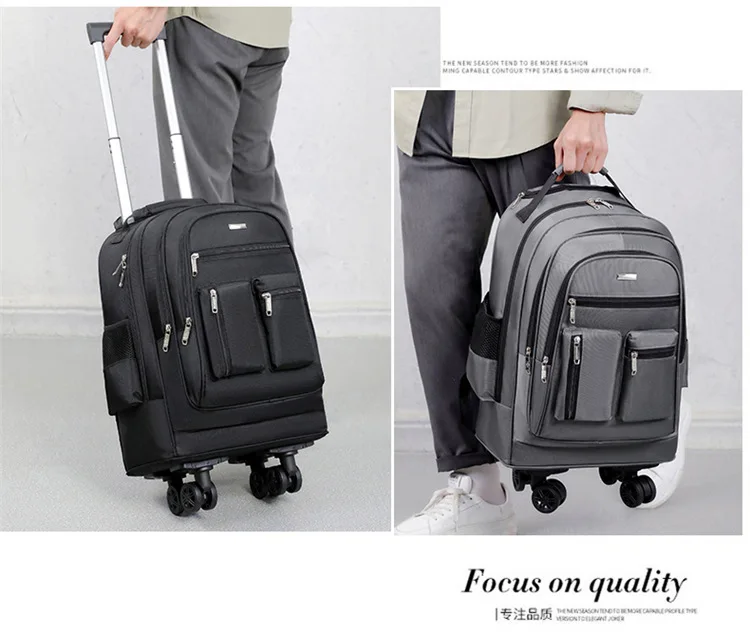 Business-Rucksack für den Außenhandel, Großer Multifunktionaler Doppel-Rucksack, Studentenrucksack, Leichtgewichtig – Detail 17