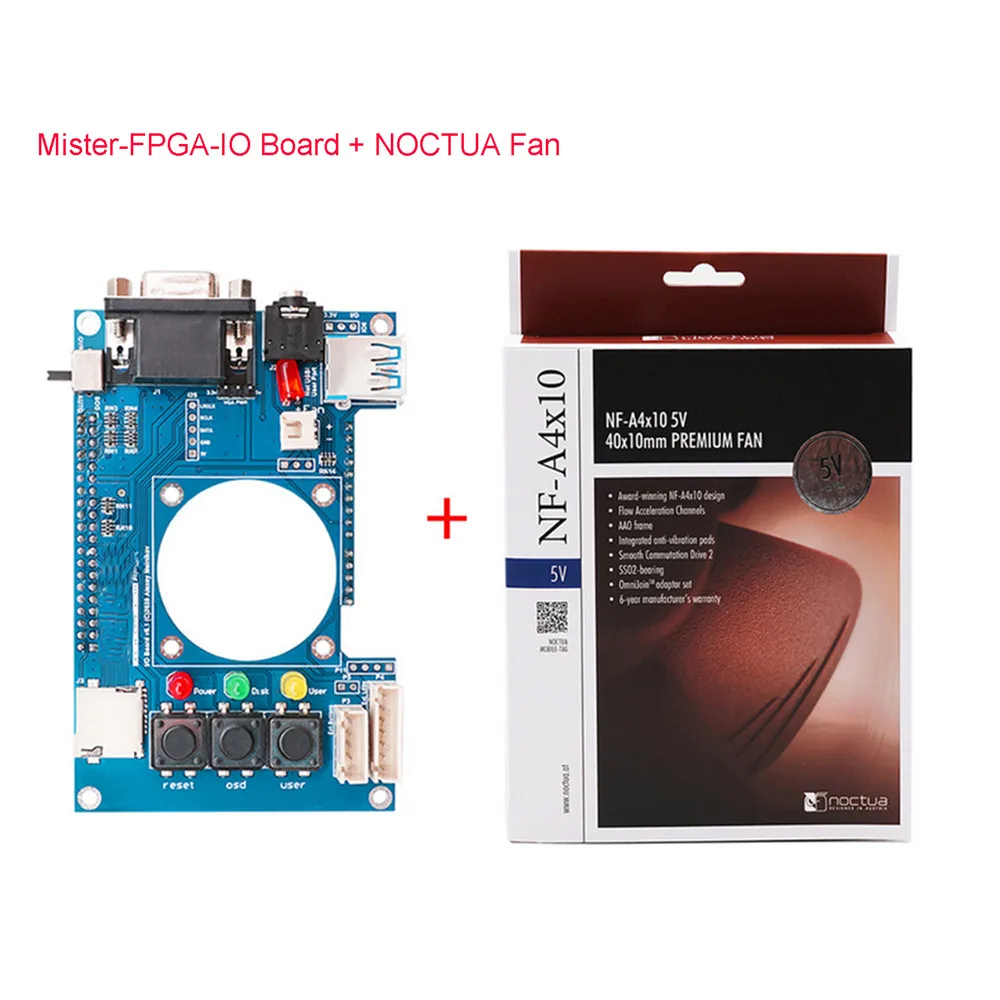 Per DE10 Nano per Mister FPGA 7 per Terasic IO HUB V2.1 32mb ventola ordinaria per Mister FPGA 128mb accessori per Set di conchiglie in metallo fai