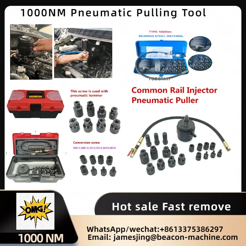 

Global Diesel 1000NM Pneumatic Injector Puller Extractor Injector Puller Tool Slide Hammer Diesel Injector Removal Tool