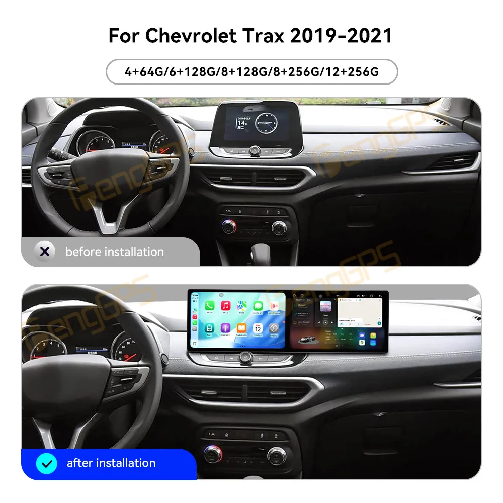 

Двойной 10,1 HD-экран для Chevrolet Trax 2019-2021 Android 15, автомобильный радиоприемник CarPlay, GPS-навигация, мультимедийный плеер, стерео головное устройство