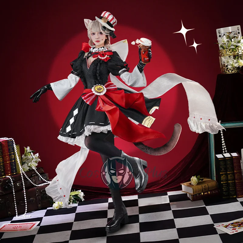 Disfraz de Lynette Lyney Genshin Impact, uniforme para adultos, peluca, disfraces de Anime de Halloween, traje de personaje del juego para mujer