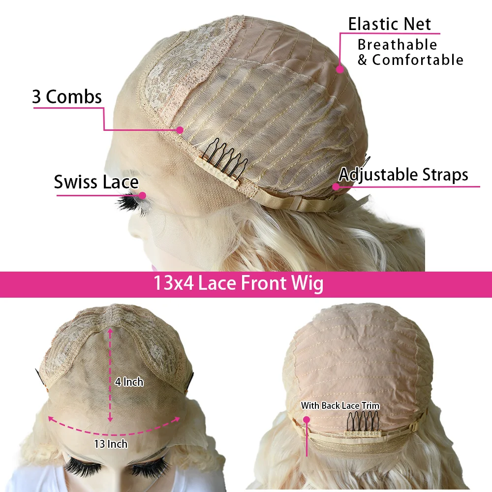 Blue Long Straight Synthetic Lace Front Wig Glueless 13x4 Lace Front Wigs for Women Pre Plucked Daily Use Ready To Wear 613/Red