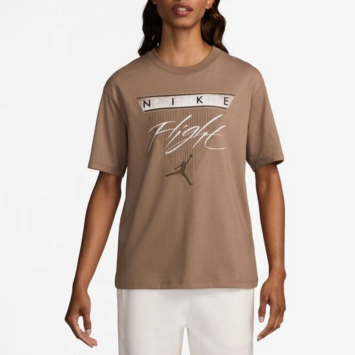 

Nike Authentic JORDAN Women's Loose Fit Round Neck Breathable Short Sleeve FQ3241-223