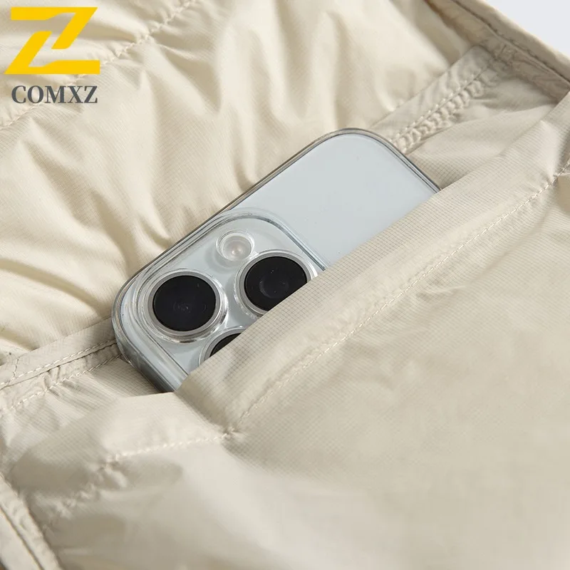 COMXZ Men Winter Jackets 2025 Thick Snow Camping Cold-Resistant Lightweight Daily Padded Jacket High Quality Trip Padding Coat