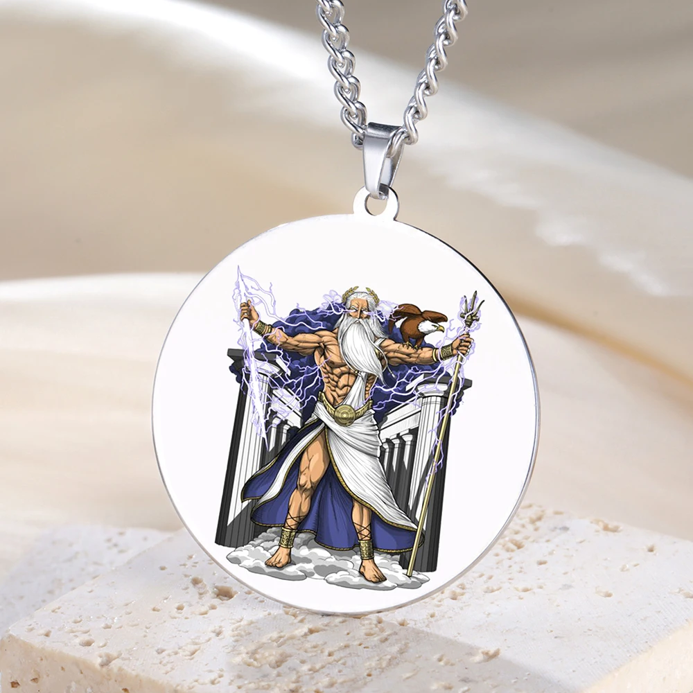 Dawapara винтажное ожерелье с молнией из греческой мифологии Зевса, религиозный Бог грома, кулон, ювелирные изделия из нержавеющей стали