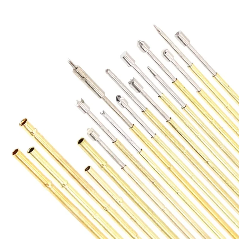 10pcs Test probes PL75 Scalable spring Top Needle tip Needle sleeve Round head Flat top Needle tip Welding needle sleeve