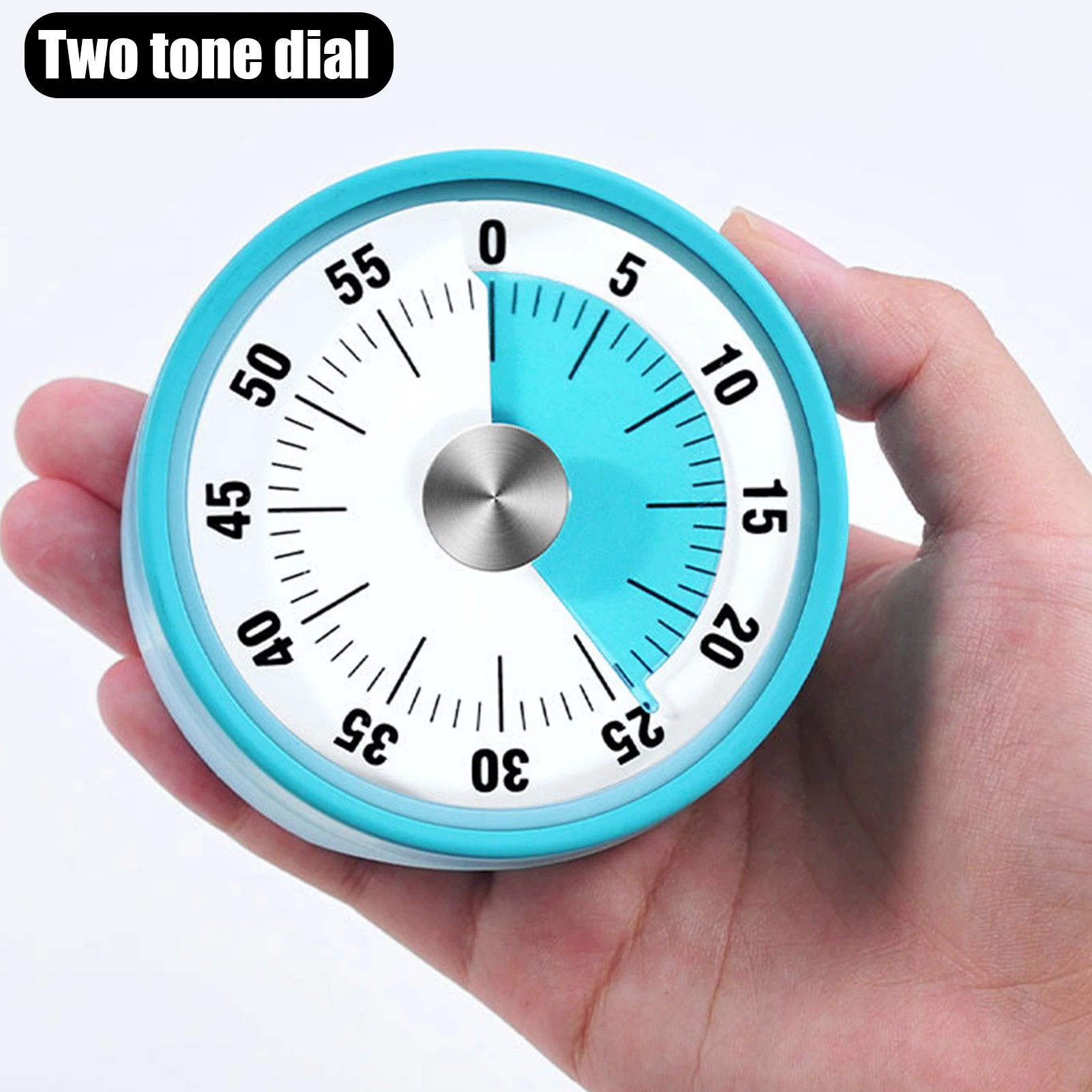 Stainless Steel Visual Timer Mechanical Kitchen Timer 60-Minutes Alarm Cooking Timer With Loud Alarm Magnetic Clock Timer