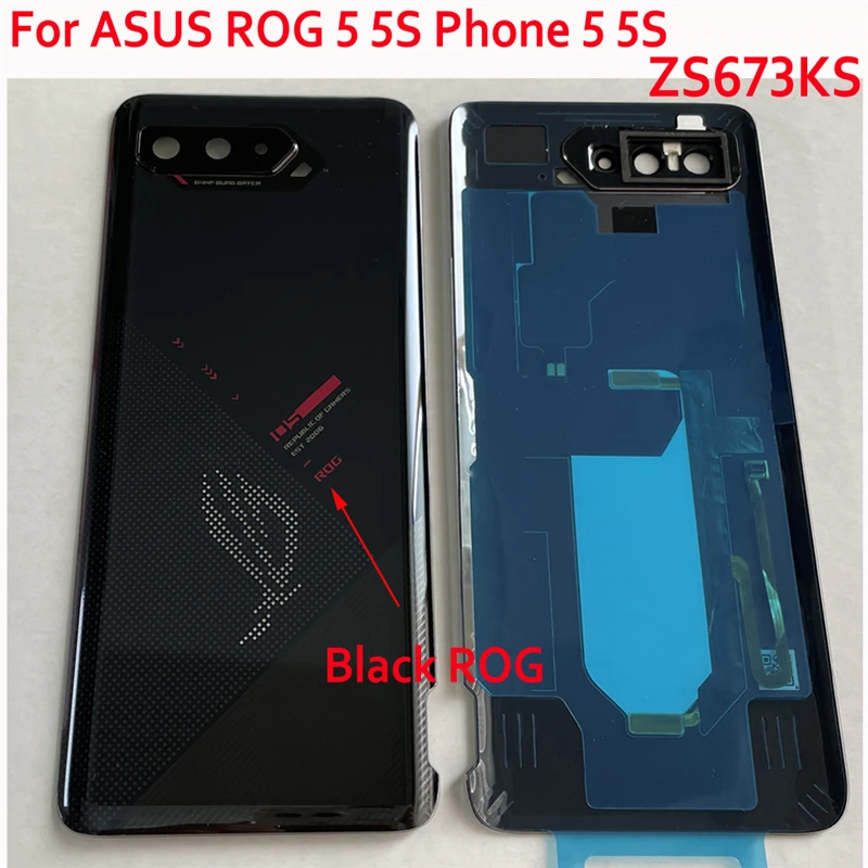 

Original Backcover For Asus ROG Phone 5 Rear Housing Door ZS673KS Back Battery Glass Cover Replacement Repair Parts