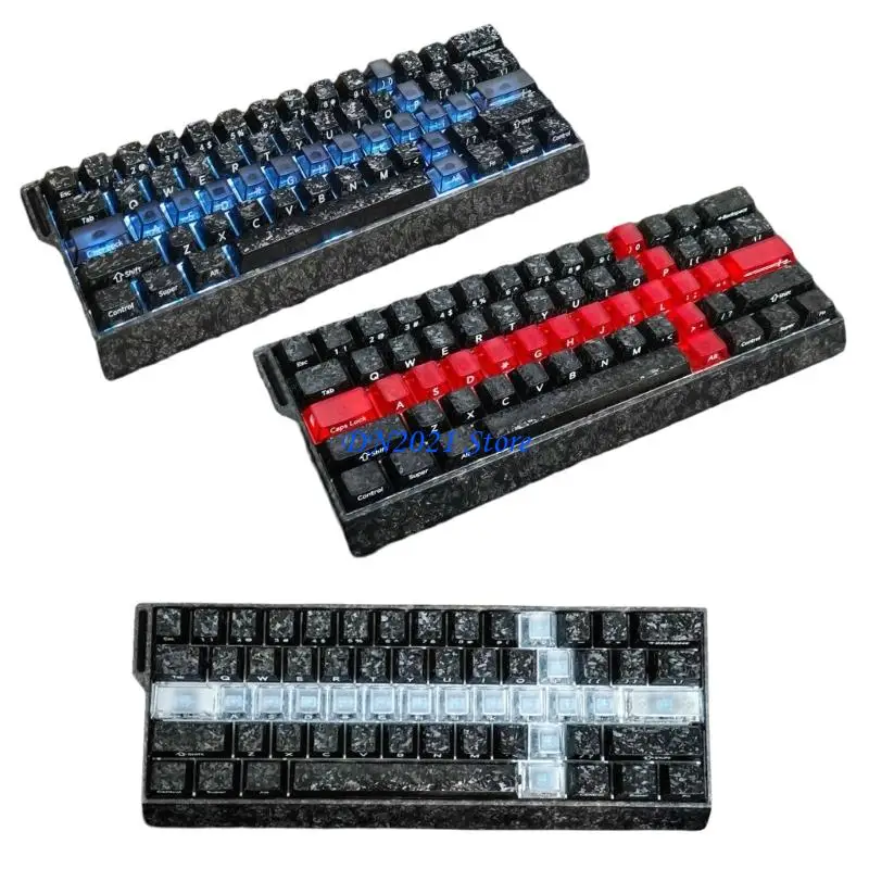 F3KE Anti Wear Foggy Transparency 19 Keycaps Set For Mechanical Keyboards Featuring Ergonomic