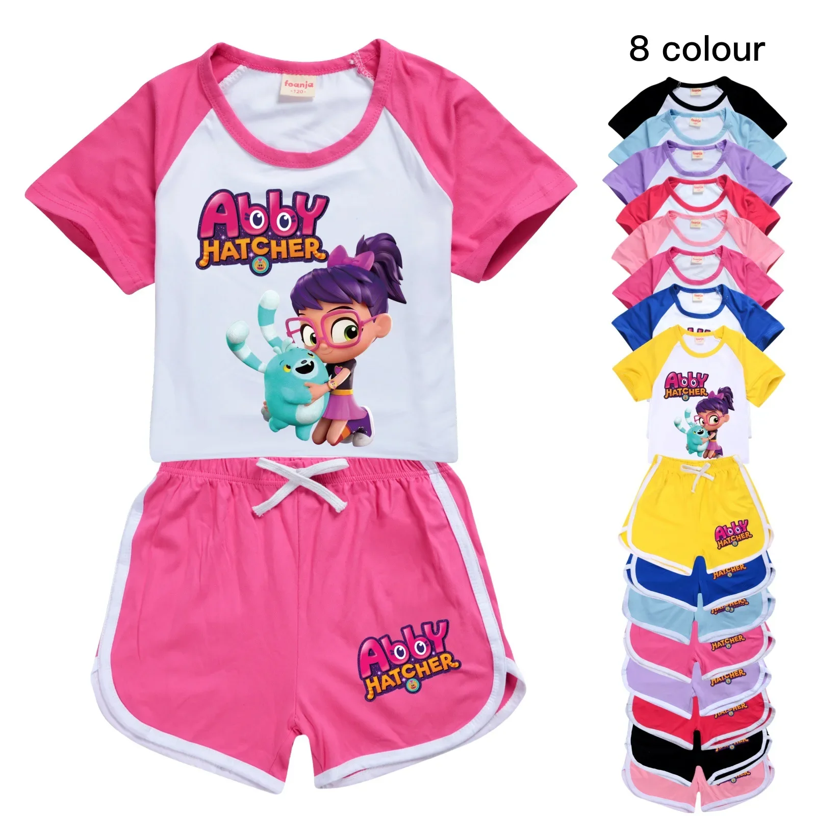 

Abby Hatcher Kids Clothes for Girls T-shirt Pants sets 2024 Summer Short Sleeve Tracksuit Children's cartoon outfits Costumes