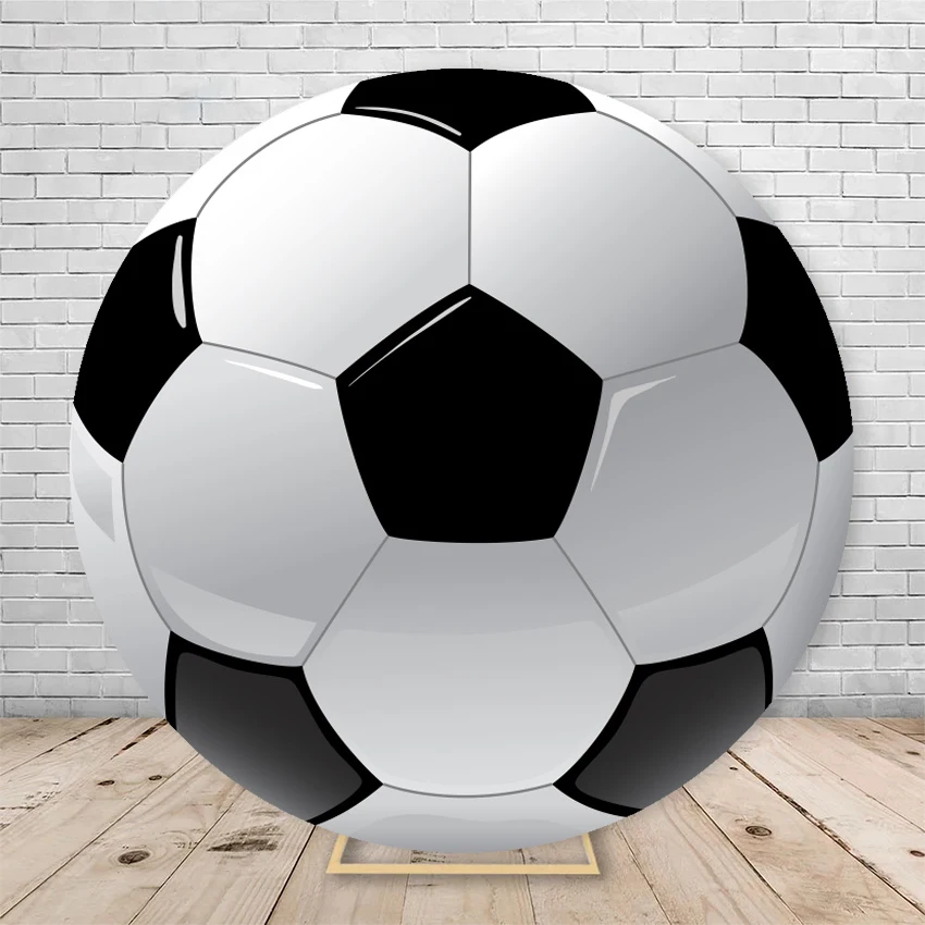 Round Circle Photogrpahy Background Soccer Football Theme Little Boys 1st Birthday Party Backdrop Custom Photocall