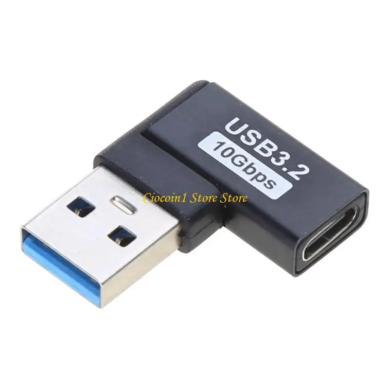

A3PC USB Male to Type C Female 90 Degree Extension Adapter USB C Upward Downward Connector 10Gbps for Laptop