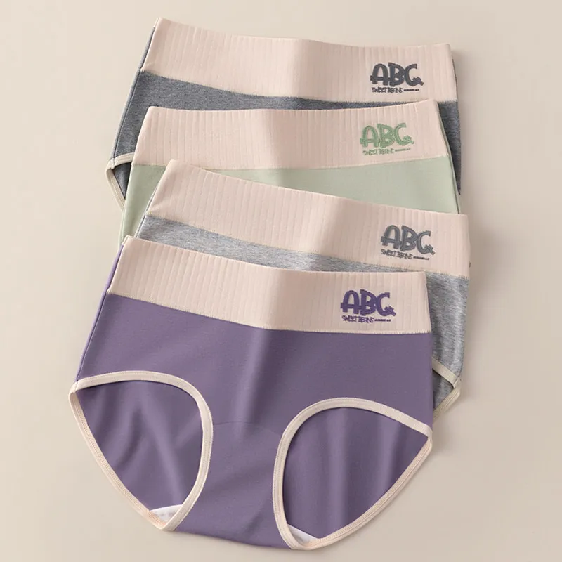 3ks dámské kalhotky, prodyšné, sexy, podzimní, pohodlné, měkké, spodní prádlo do poloviny pasu, čisté bavlněné spodní prádlo - náhled 6