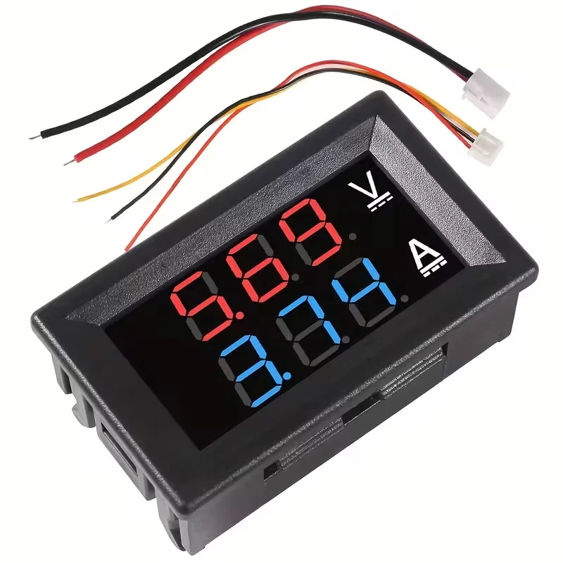 High quality DC 100V 10A voltmeter ammeter blue + red LED amp meter Ampere voltage Double digital display voltmeter