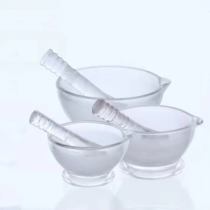 

1pcs Laboratory DIA 60mm To 180mm Glass Mortar Plus Grinding Rod Grinding Medicine Bowl Smashing Medicine Pot Smashing Bowl