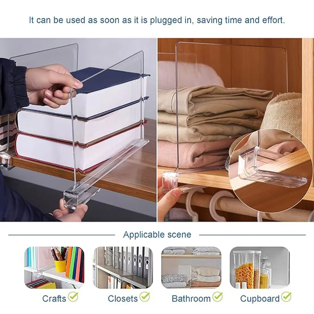 2 قطعة تخزين منقوشة مع فواصل رف مريحة للخزائن وفواصل خزانة تطبيق واسعة #4