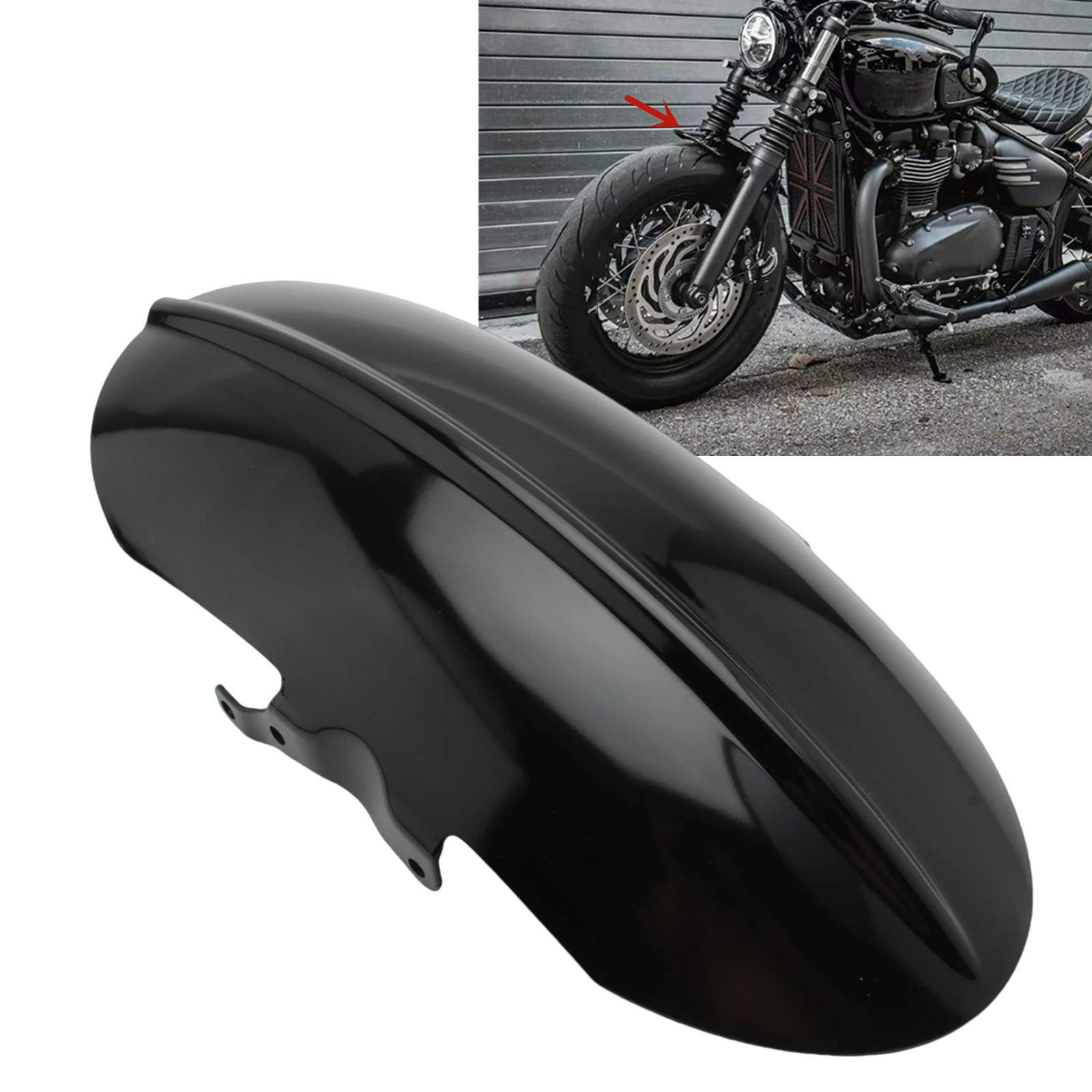 

Motorcycle Front Mudguard Fairing Mud Guard Plate Fender Cover For Triumph Bobber / Bobber black Bonneville Speedmaster 1200